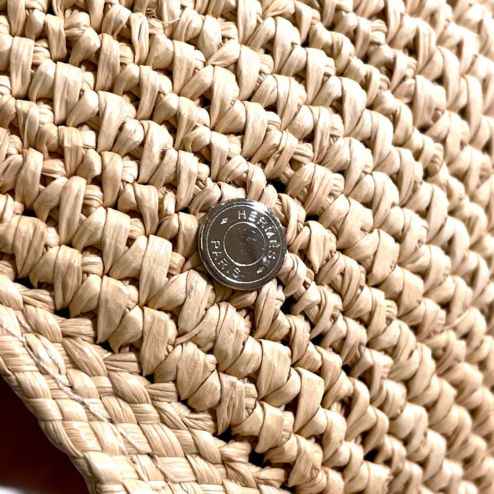 HERMES Newsboy Straw Cap, Straw Hat, Women's, Natural