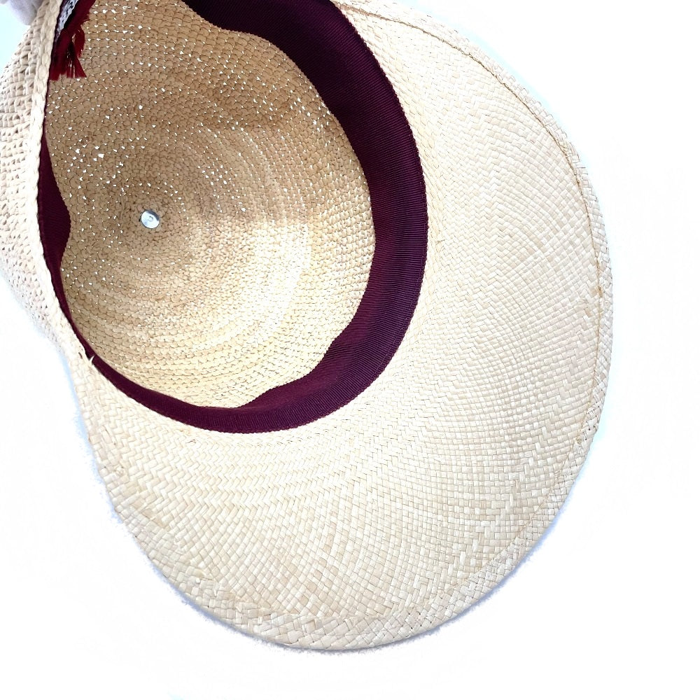 HERMES Newsboy Straw Cap, Straw Hat, Women's, Natural