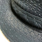 HERMES Quilted Polka Dot Canvas Hat, Unisex, Gray