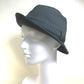HERMES Quilted Polka Dot Canvas Hat, Unisex, Gray