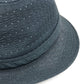 HERMES Quilted Polka Dot Canvas Hat, Unisex, Gray