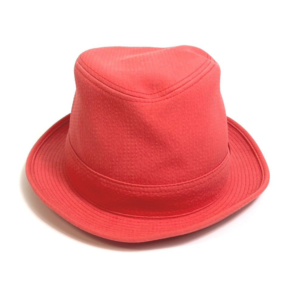 HERMES Panama Hat, Headwear, Fashion Accessory, Cotton, Unisex, Red
