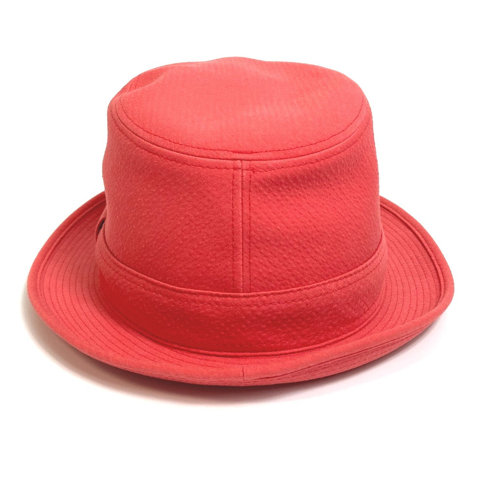 HERMES Panama Hat, Headwear, Fashion Accessory, Cotton, Unisex, Red