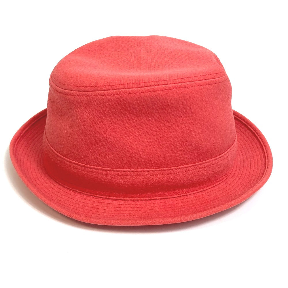 HERMES Panama Hat, Headwear, Fashion Accessory, Cotton, Unisex, Red