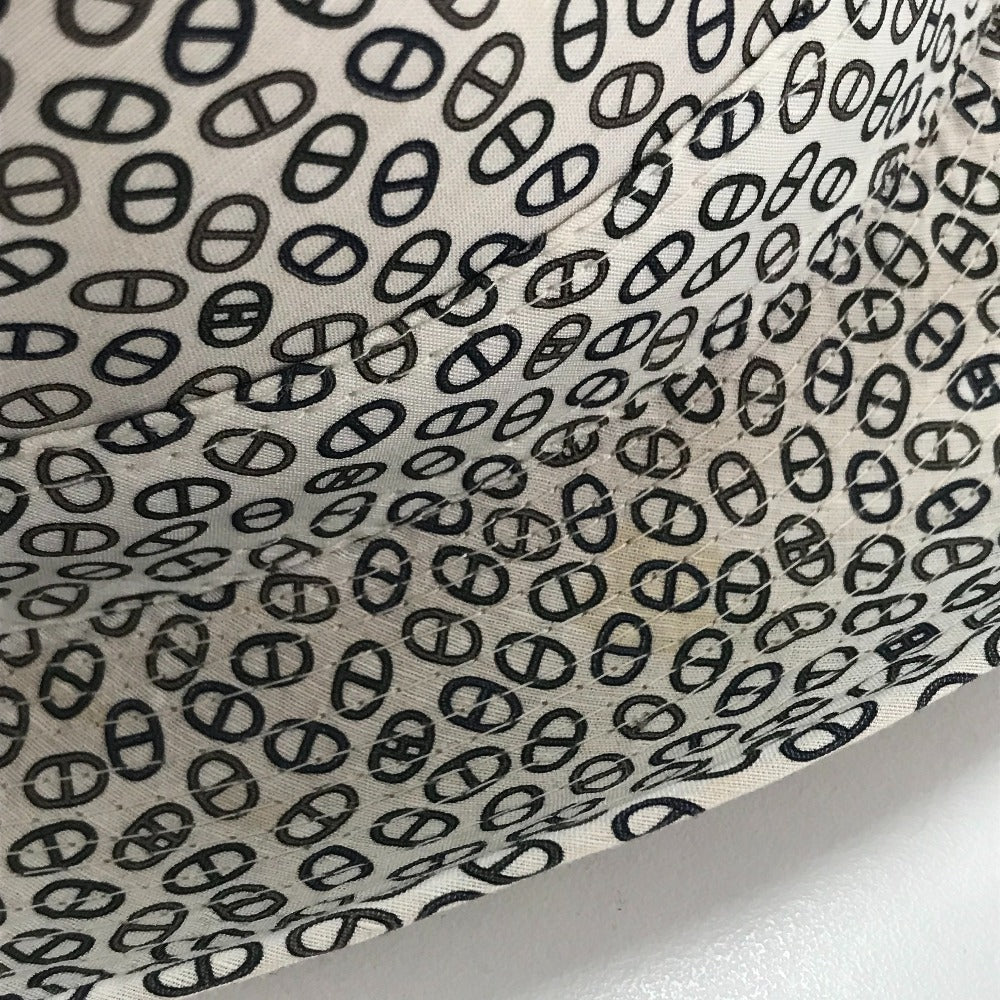 HERMES ハット帽 シェーヌダンクル 帽子 ハット コットン ユニセックス ホワイト - brandshop-reference