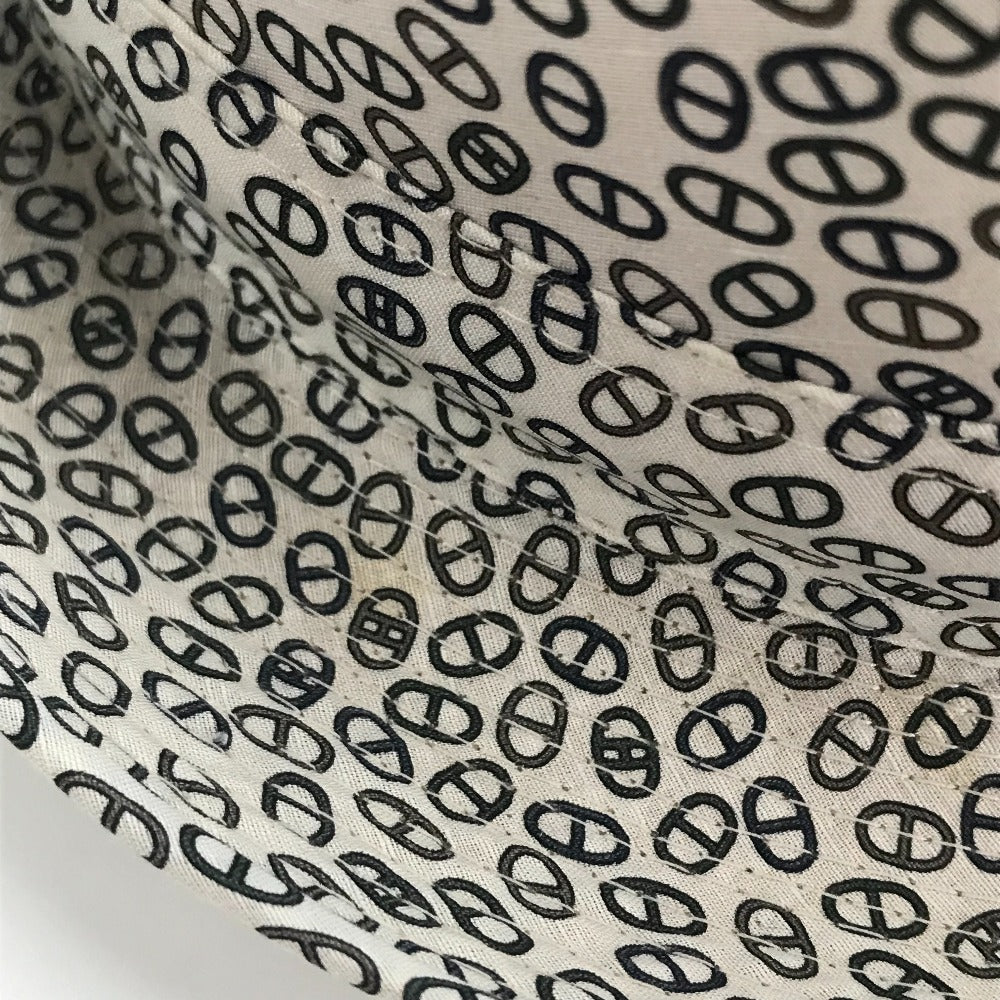 HERMES ハット帽 シェーヌダンクル 帽子 ハット コットン ユニセックス ホワイト - brandshop-reference