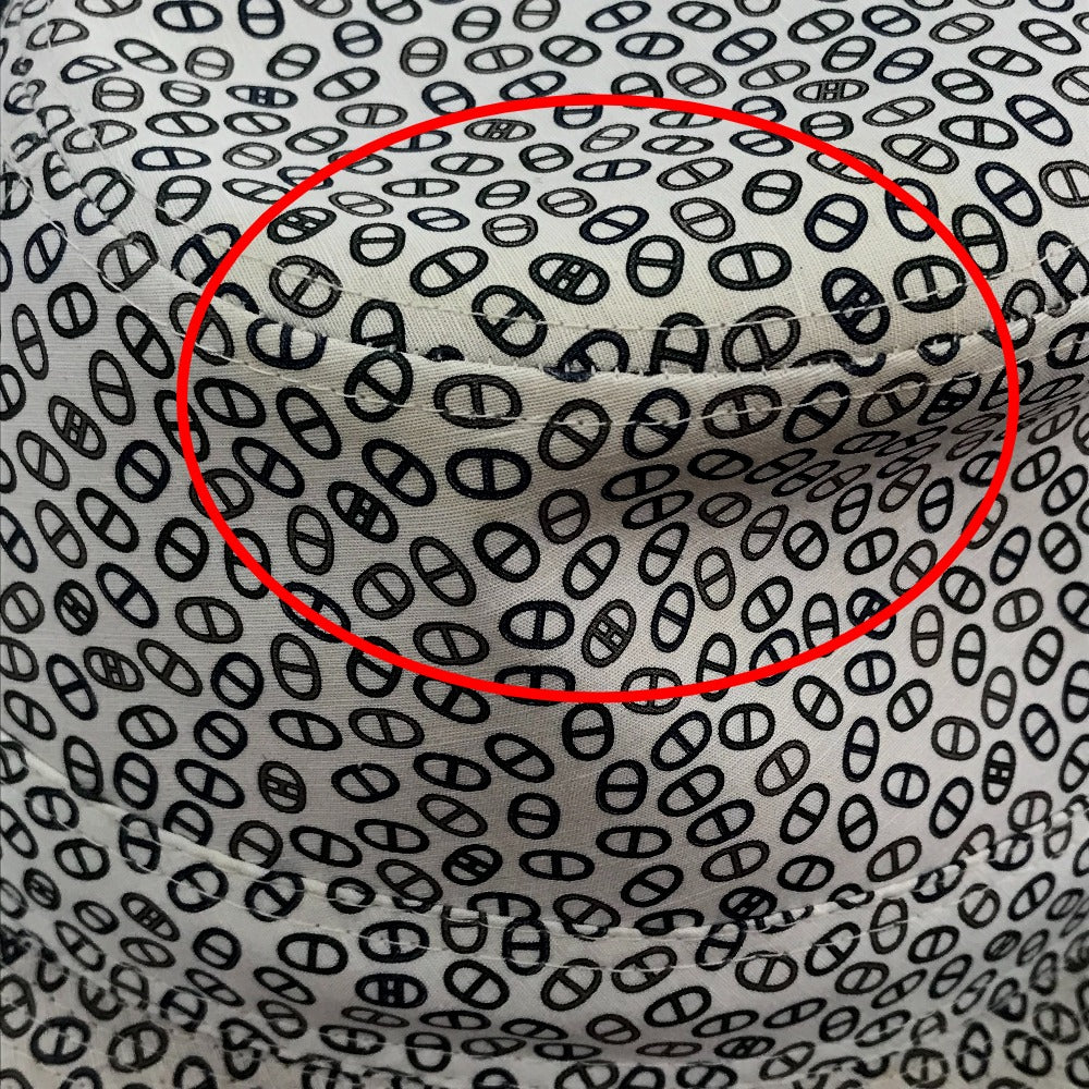 HERMES ハット帽 シェーヌダンクル 帽子 ハット コットン ユニセックス ホワイト - brandshop-reference