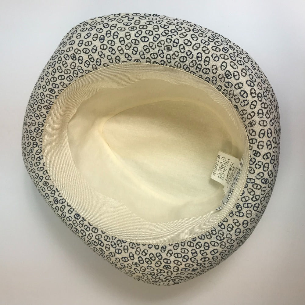 HERMES ハット帽 シェーヌダンクル 帽子 ハット コットン ユニセックス ホワイト - brandshop-reference