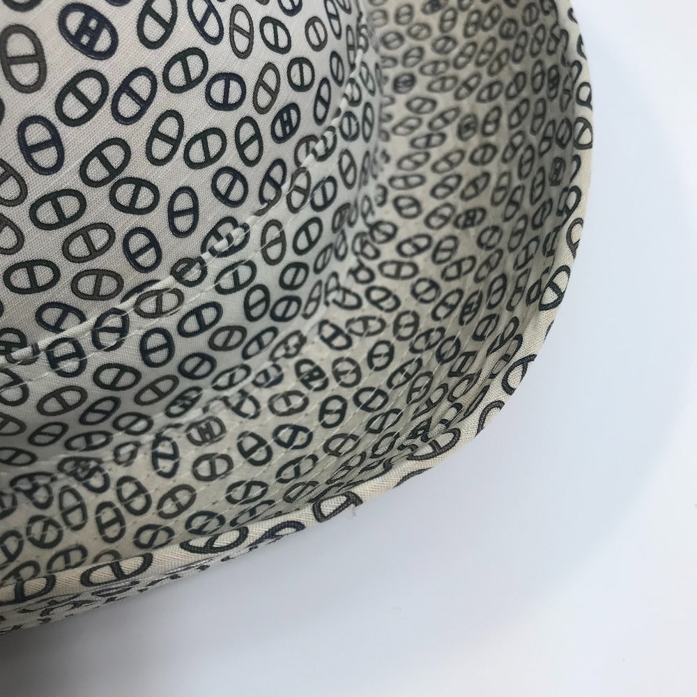 HERMES ハット帽 シェーヌダンクル 帽子 ハット コットン ユニセックス ホワイト - brandshop-reference