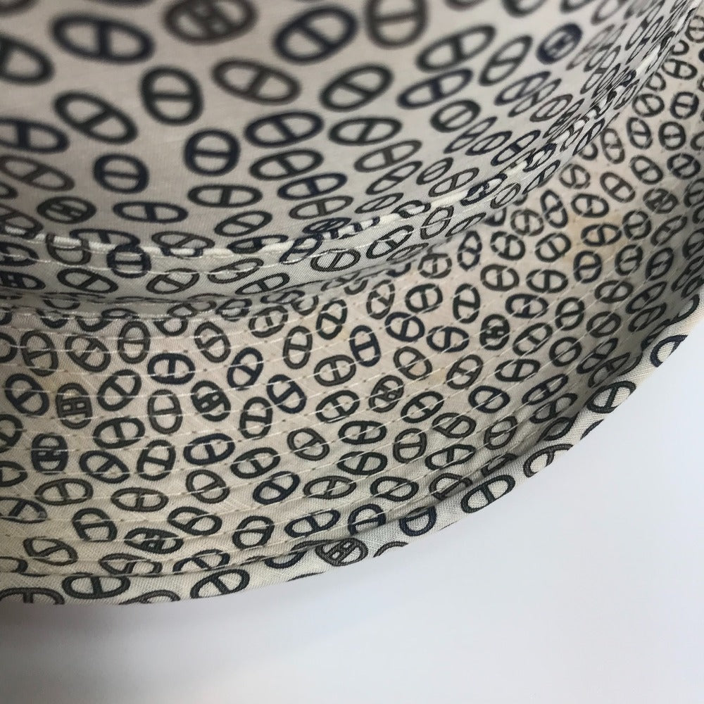 HERMES ハット帽 シェーヌダンクル 帽子 ハット コットン ユニセックス ホワイト - brandshop-reference