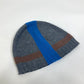 HERMES Apparel Tricolor Hat Beanie Knit Cap Cashmere Unisex Gray