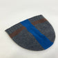 HERMES Apparel Tricolor Hat Beanie Knit Cap Cashmere Unisex Gray