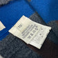 HERMES Apparel Tricolor Hat Beanie Knit Cap Cashmere Unisex Gray