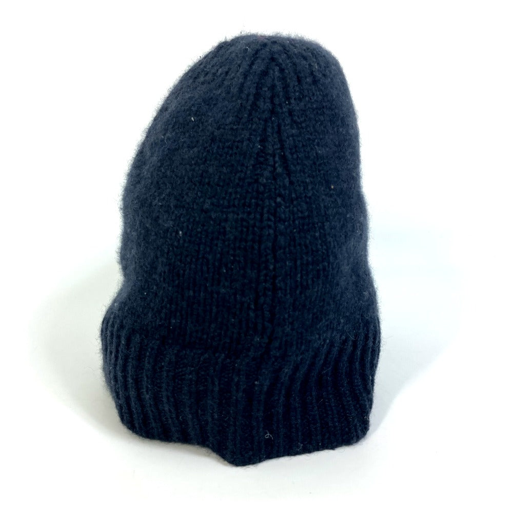 HERMES Men's Cashmere Knit Beanie in Black