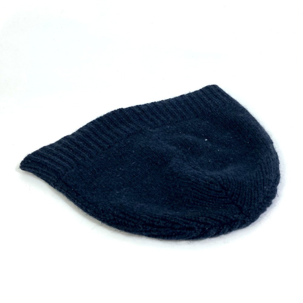 HERMES Men's Cashmere Knit Beanie in Black