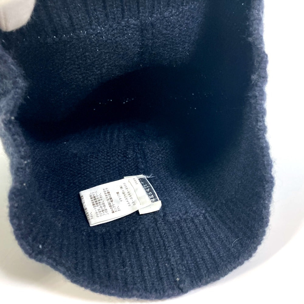 HERMES Men's Cashmere Knit Beanie in Black