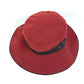 HERMES Bucket Hat with Embroidered H Logo, Wide Brim, Polyester, Women's, Red