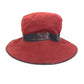HERMES Bucket Hat with Embroidered H Logo, Wide Brim, Polyester, Women's, Red