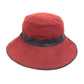HERMES Bucket Hat with Embroidered H Logo, Wide Brim, Polyester, Women's, Red