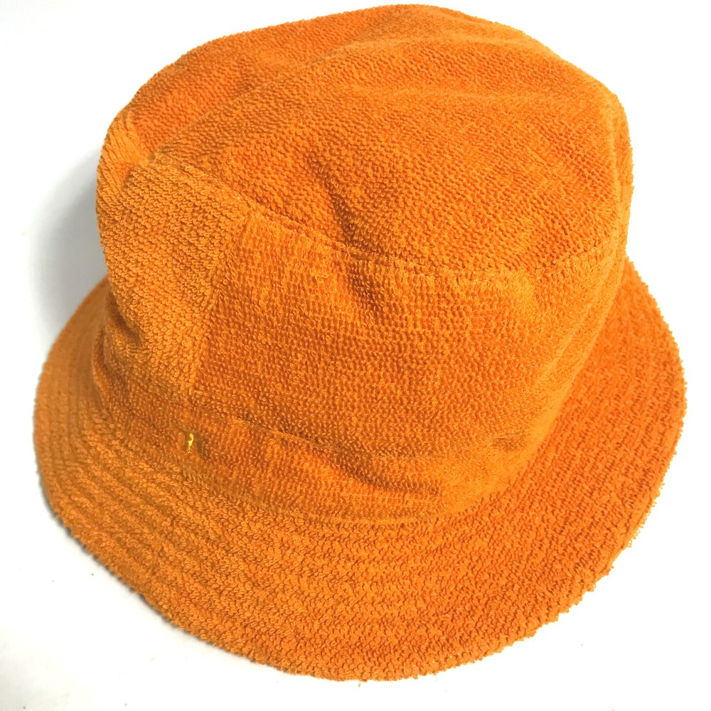 HERMES pile H logo bucket hat, bob hat, cotton, women's, orange
