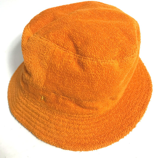 HERMES pile H logo bucket hat, bob hat, cotton, women's, orange