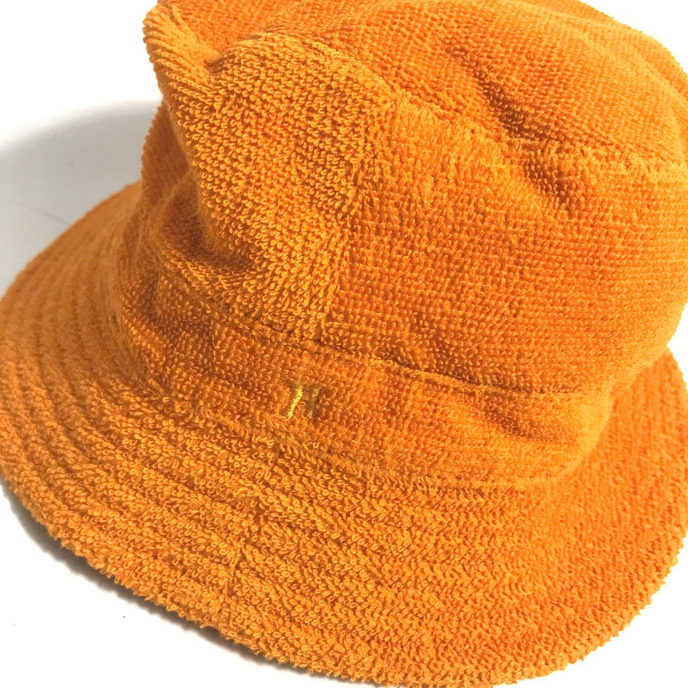 HERMES pile H logo bucket hat, bob hat, cotton, women's, orange