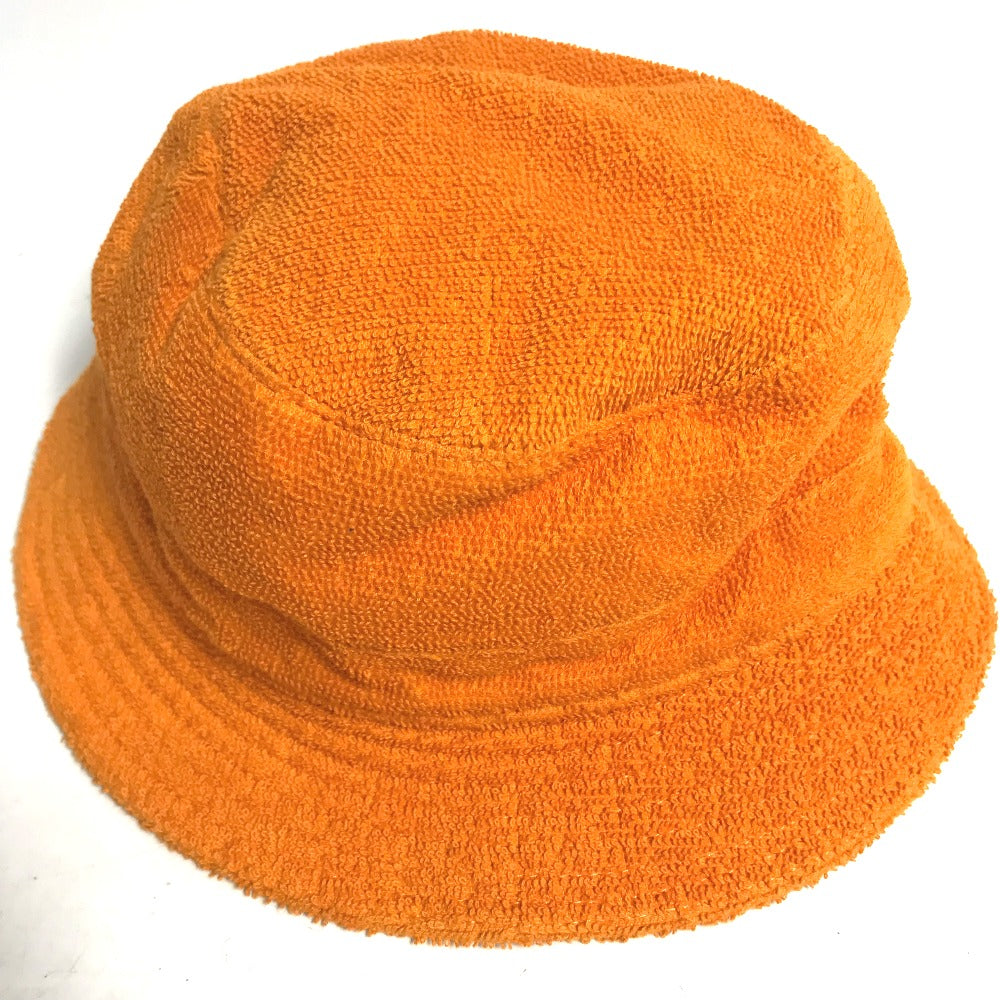 HERMES pile H logo bucket hat, bob hat, cotton, women's, orange