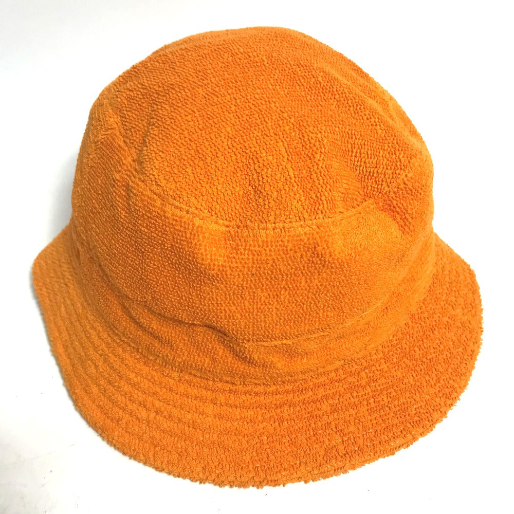 HERMES pile H logo bucket hat, bob hat, cotton, women's, orange