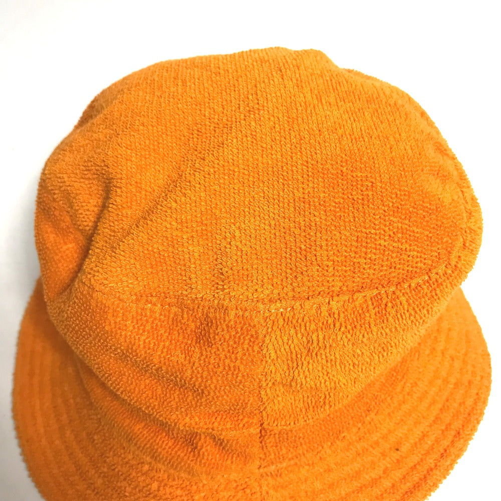 HERMES pile H logo bucket hat, bob hat, cotton, women's, orange