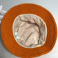 HERMES pile H logo bucket hat, bob hat, cotton, women's, orange