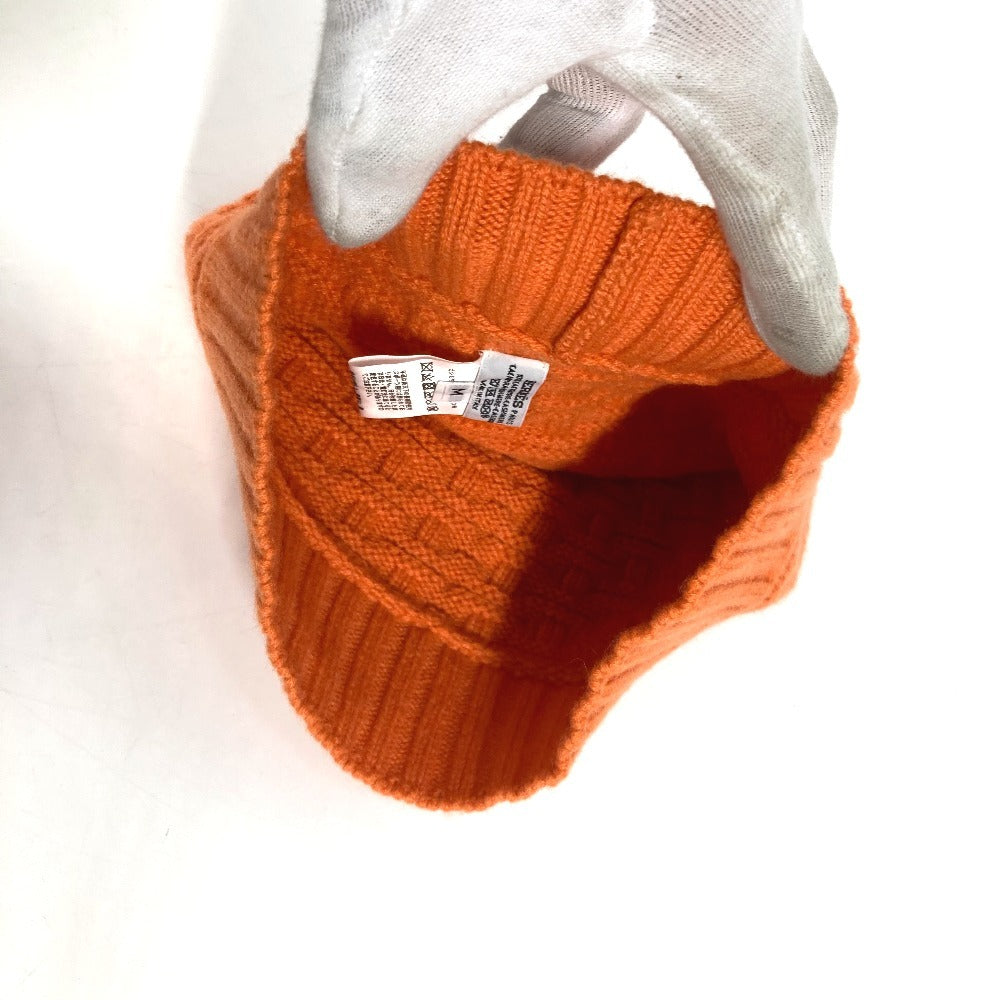 HERMES Hロゴ ビーニー 帽子 ニット帽 ニットキャップ ニット帽 カシミヤ レディース オレンジ - brandshop-reference