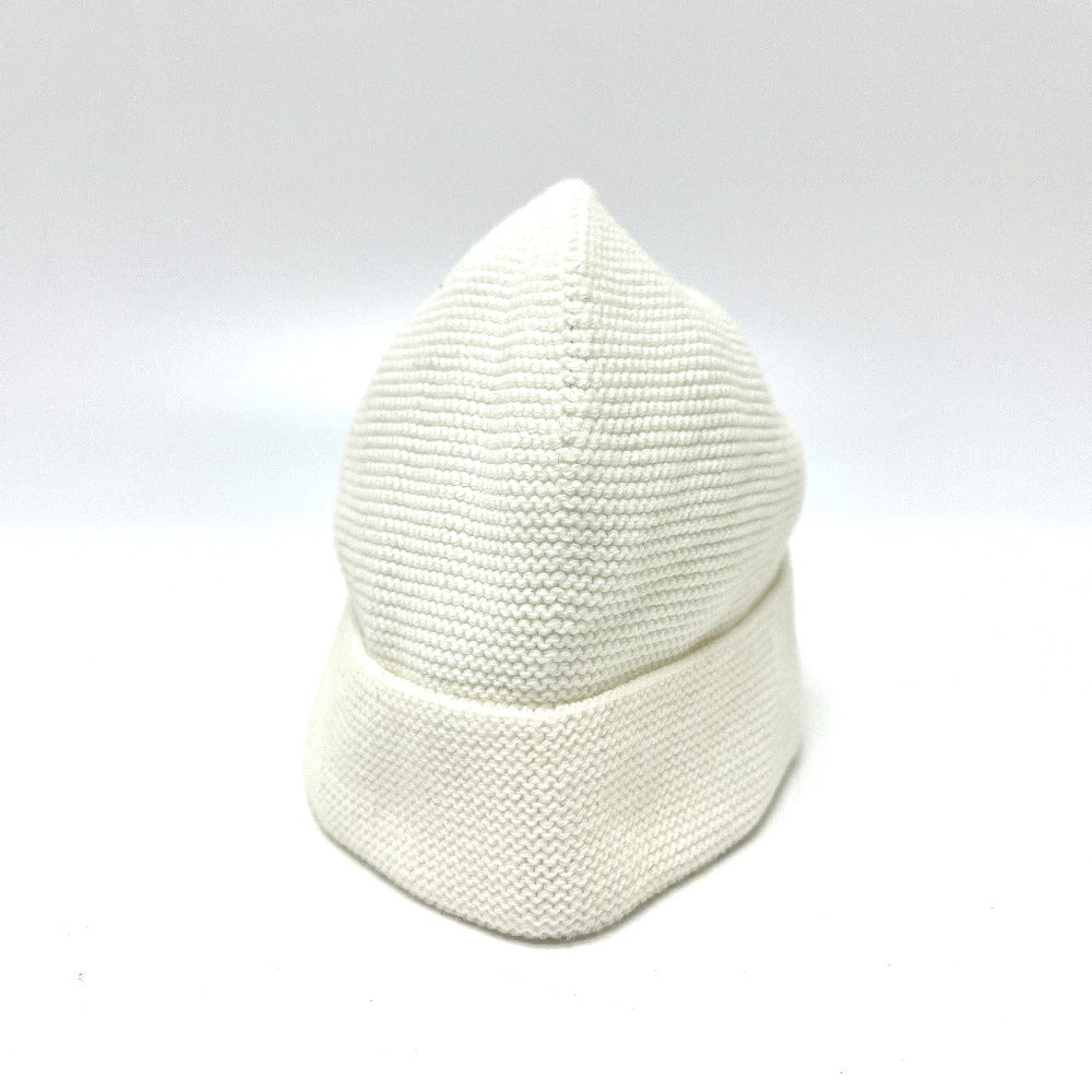 HERMES Cabriole Horse Embroidery baby hat baby Knit hat cotton White Used