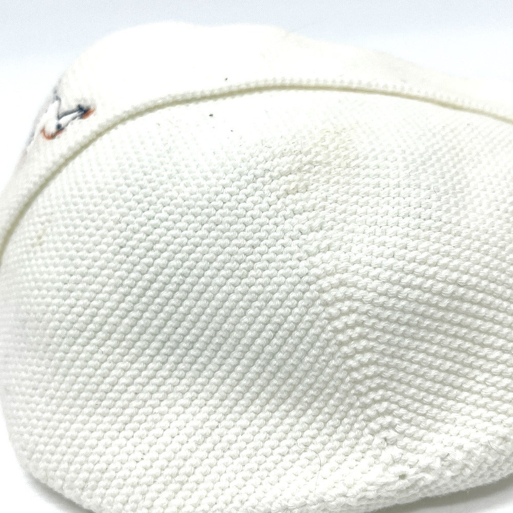 HERMES Cabriole Horse Embroidery baby hat baby Knit hat cotton White Used