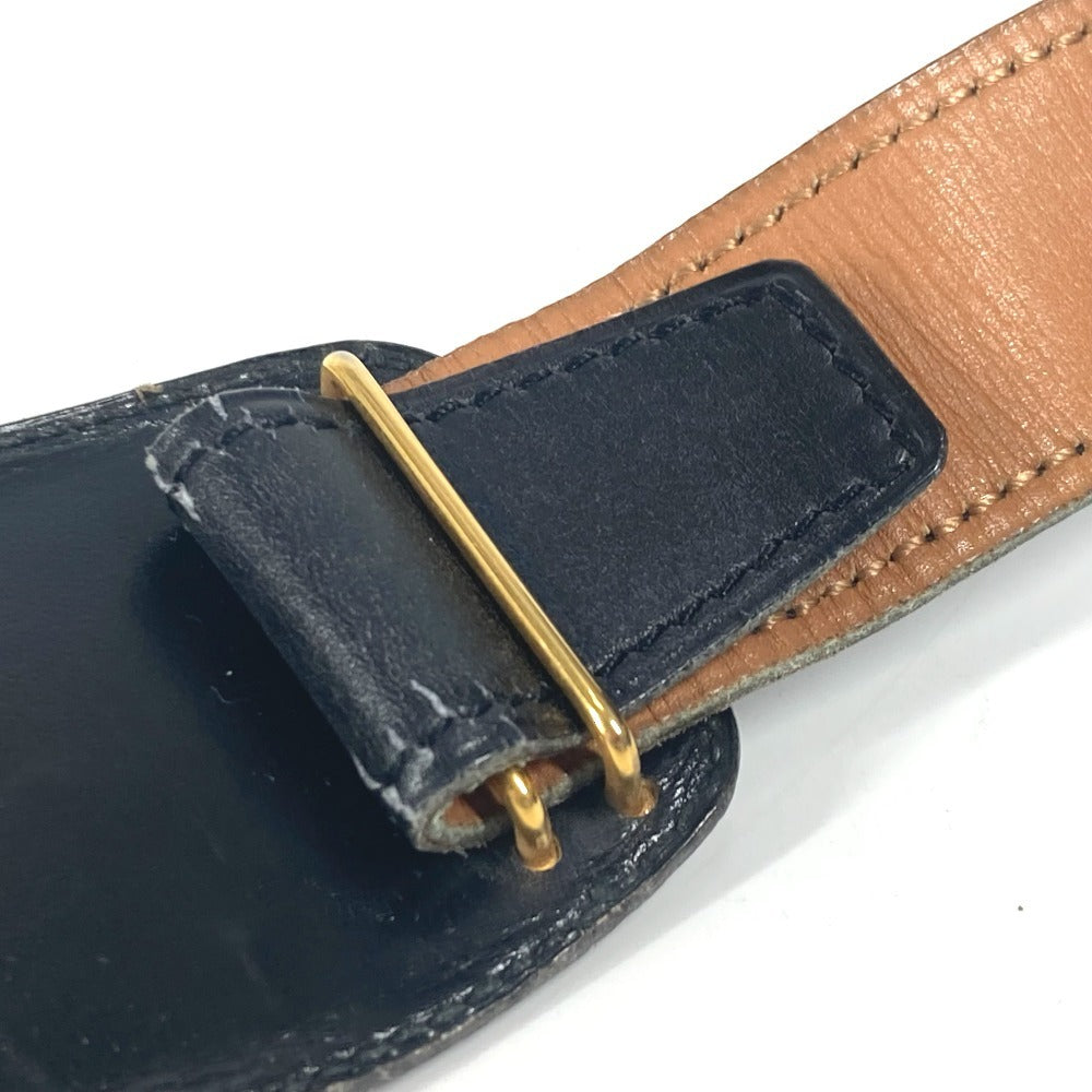 HERMES ヴィンテージ バックル ベルト レザー レディース ブラック - brandshop-reference