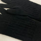 HERMES All-Over H Logo Cashmere Gloves, Men's, Black
