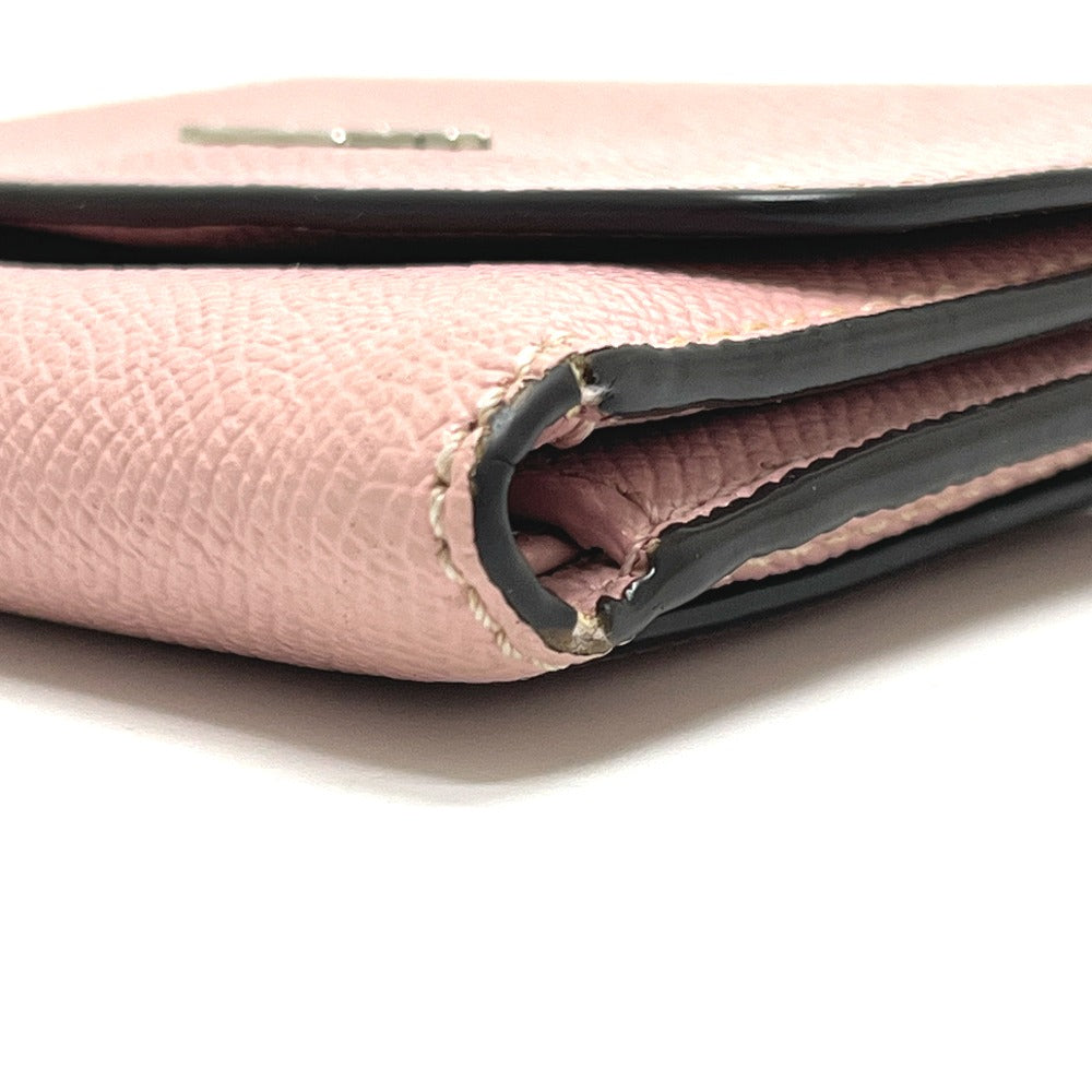 COACH ロゴ コンパクトウォレット ミニ財布 三つ折り 財布 折財布 3つ折り財布 レザー レディース ピンク