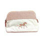 HERMES Logo Horse Cheval Makeup Pouch Cosmetic Pouch Pouch Canvas Women's White