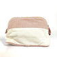 HERMES Logo Horse Cheval Makeup Pouch Cosmetic Pouch Pouch Canvas Women's White