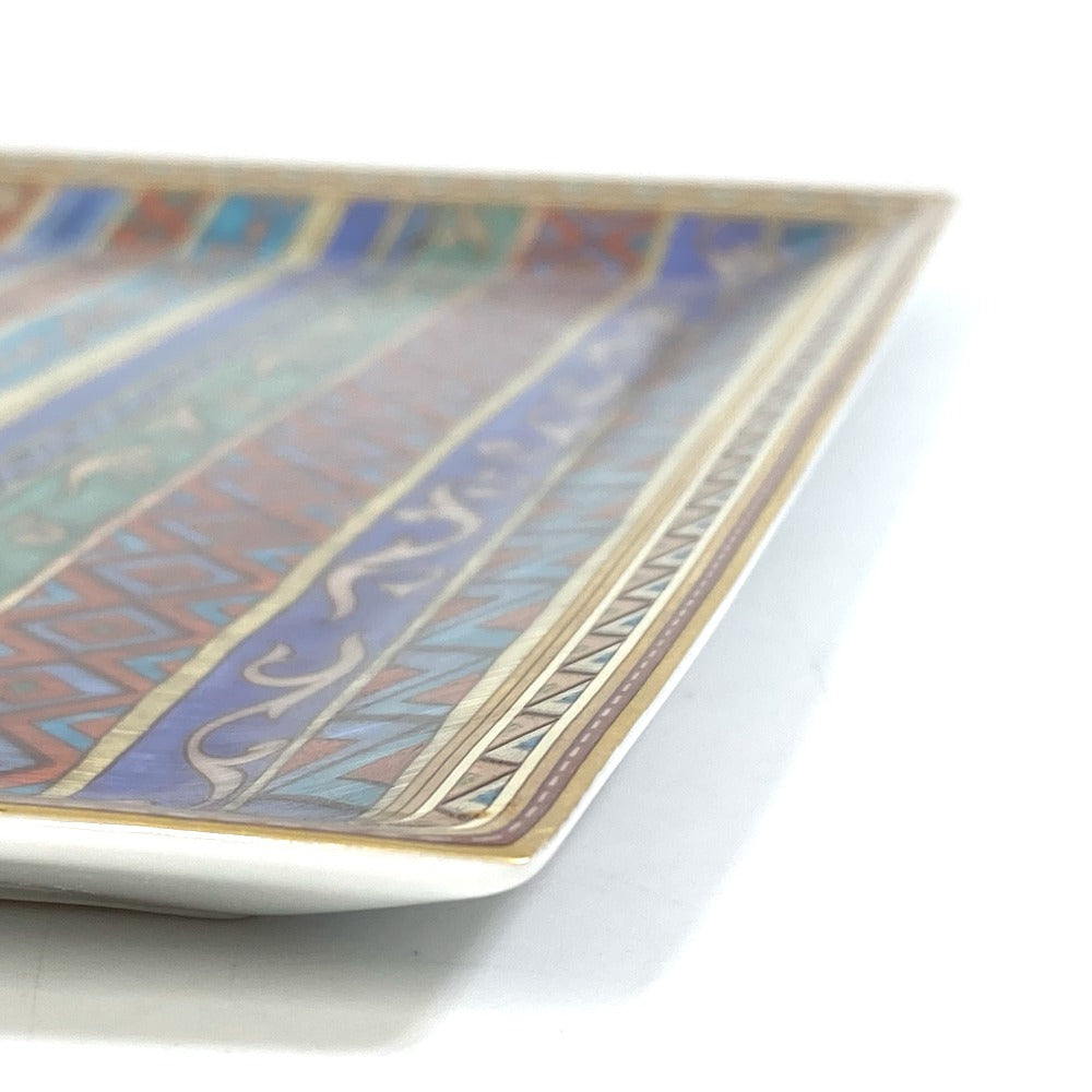 HERMES Cheval Drian Square Plate with Horse Design, Ceramic, Women's, Multicolor