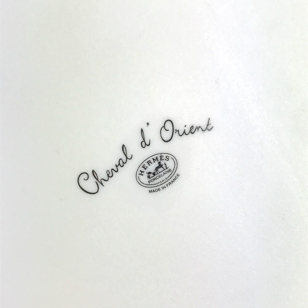 HERMES 009843P 馬 シュバルドリアン スクエア 皿 プレート インテリア お皿 陶器 レディース ホワイト - brandshop-reference