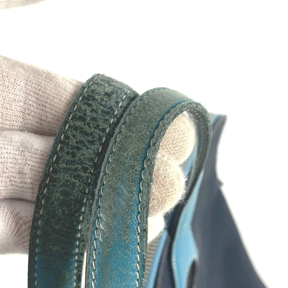 HERMES サックイブーPM ハンドバッグ カバン ビジネスバッグ トートバッグ キャンバス/レザー レディース ブルー - brandshop-reference