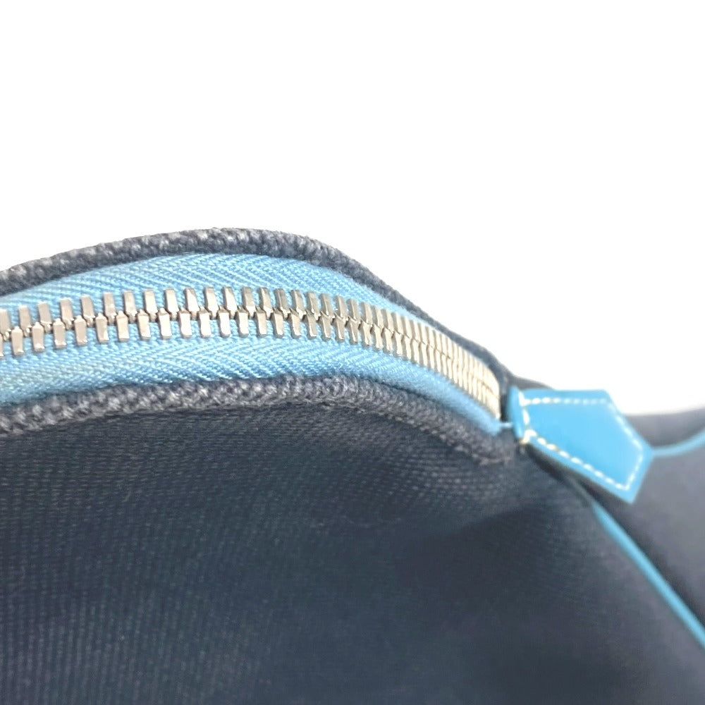 HERMES サックイブーPM ハンドバッグ カバン ビジネスバッグ トートバッグ キャンバス/レザー レディース ブルー - brandshop-reference