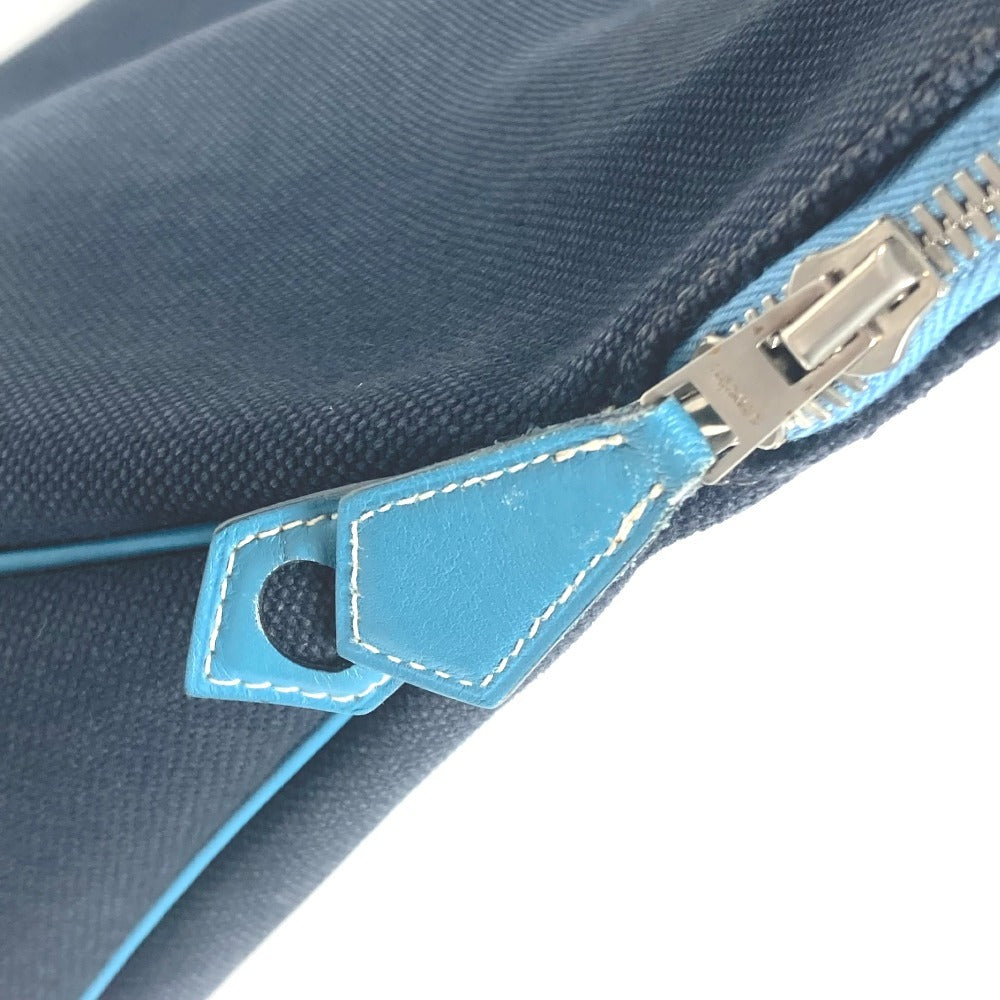 HERMES サックイブーPM ハンドバッグ カバン ビジネスバッグ トートバッグ キャンバス/レザー レディース ブルー - brandshop-reference