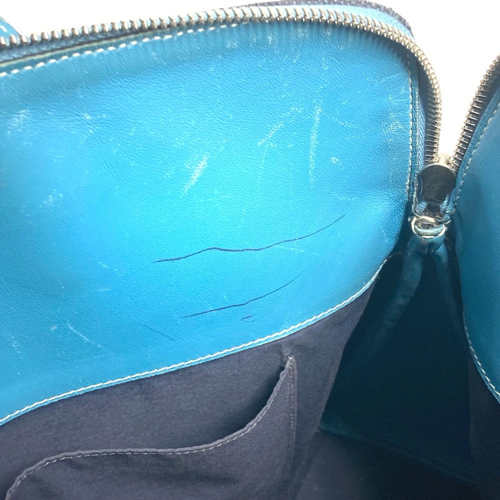 HERMES サックイブーPM ハンドバッグ カバン ビジネスバッグ トートバッグ キャンバス/レザー レディース ブルー - brandshop-reference