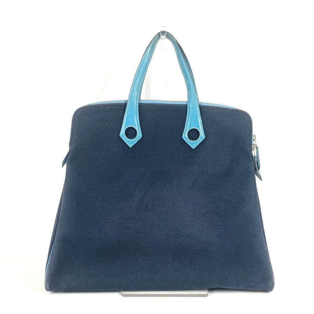 HERMES サックイブーPM ハンドバッグ カバン ビジネスバッグ トートバッグ キャンバス/レザー レディース ブルー - brandshop-reference