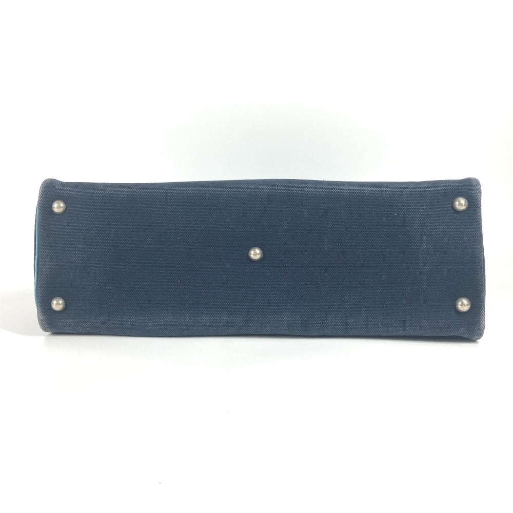HERMES サックイブーPM ハンドバッグ カバン ビジネスバッグ トートバッグ キャンバス/レザー レディース ブルー - brandshop-reference