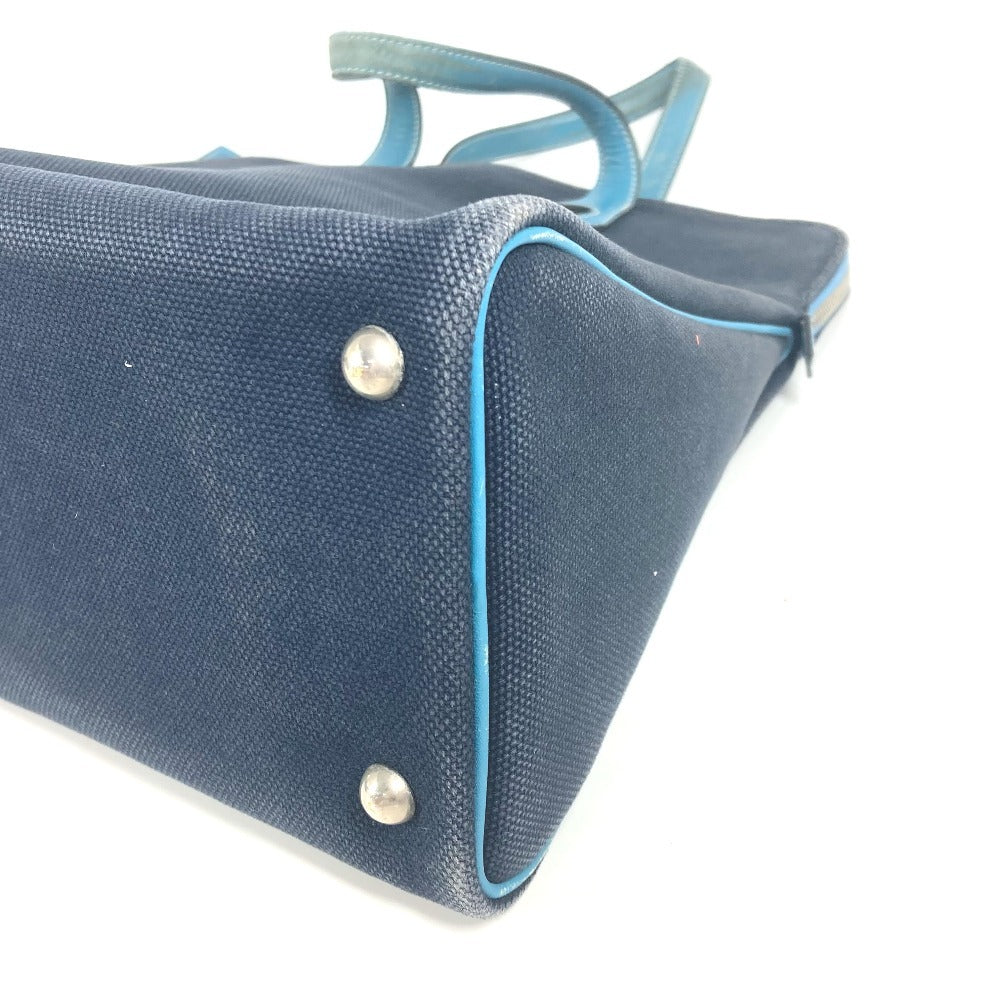 HERMES サックイブーPM ハンドバッグ カバン ビジネスバッグ トートバッグ キャンバス/レザー レディース ブルー - brandshop-reference