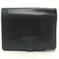 HERMES Bear Compact Wallet Mini Wallet Silver Hardware Bifold Wallet Box Calf Women's Black