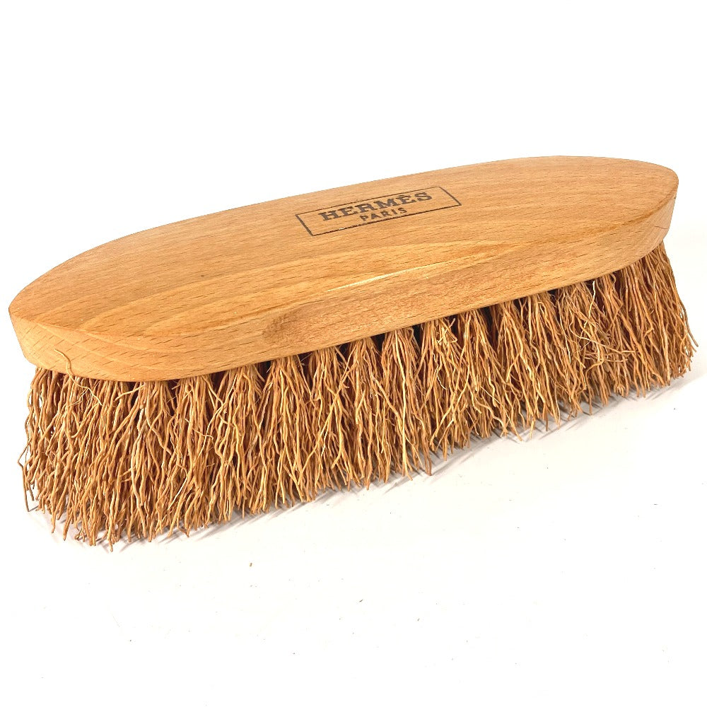 HERMES Hair Brush and Comb for Horses, Pet Tack, Wooden, Unisex, Brown
