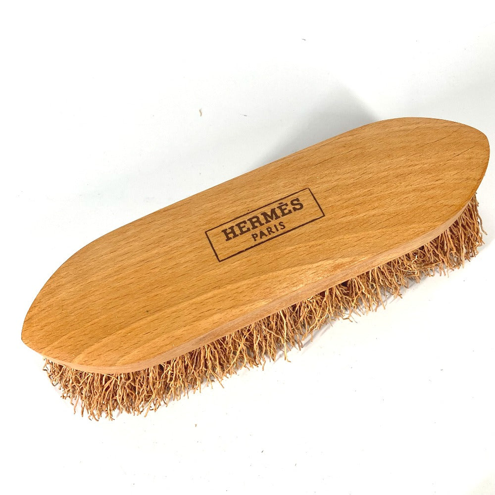 HERMES Hair Brush and Comb for Horses, Pet Tack, Wooden, Unisex, Brown